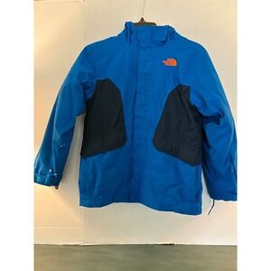 The North Face Boys M 10/12 Ski Jacket Hooded Insulated Blue Winter‎ Coat